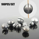 100 Lots Lead Split Shot Sinker Weights Sinkers For Fishing Squeezable Removable