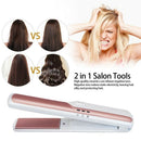 Professional Hair Straightener Hair Curler Hair Flat Iron 2 in 1 Wireless H