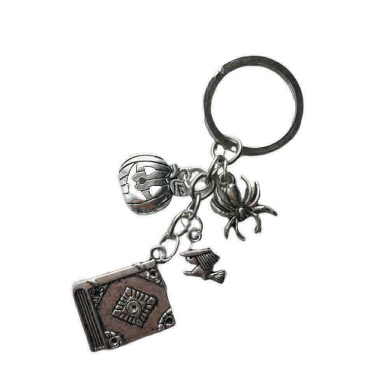 Halloween Key Ring Pumpkin Spell Book Witch Alloy Popular New Key Chain Z3I J1N9