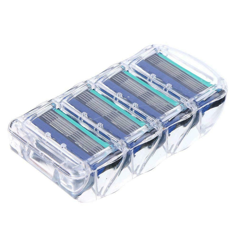 4pcs/Box Razor Blade 5-Layers Rasoir Shaving Dark Blue Razor Blades A
