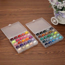 50pcs Colorful Sewing Threads+50 Grids Clear Plastic Sewing Machine Bobbins