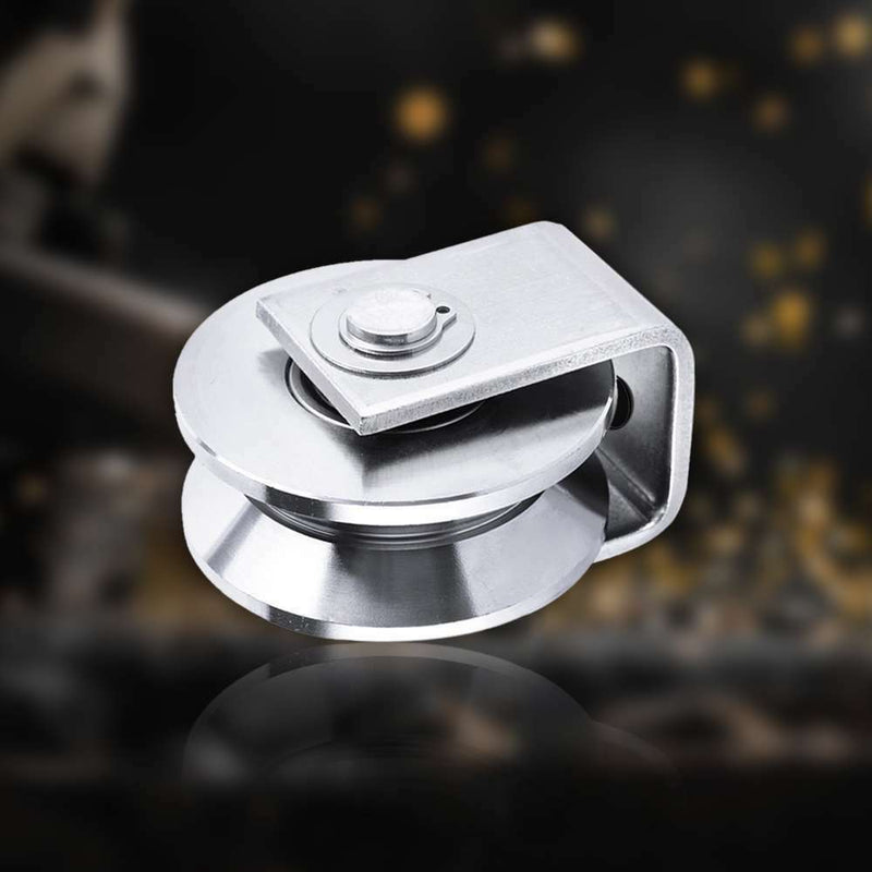 V-Shaped Small Pulley, Rail Hoisting Guide Wheel,Translation Door Foot 3.9*5.4cm