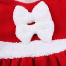 2pcs Christmas Dresses Set Girls Baby Cute Warm Costume Hat (6-12M)
