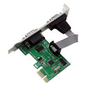 2X(Pci-E to Rs232 Dual Serial Ports Interface Expansion Card Com Adapter fo