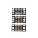 3Pcs TB-1503 3 Positions Dual Rows Covered Screw Terminal Block 600V 15A FT