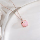 Powder Pig Necklace Pendant Female Girl Cute Gift Gift Straight Ornament