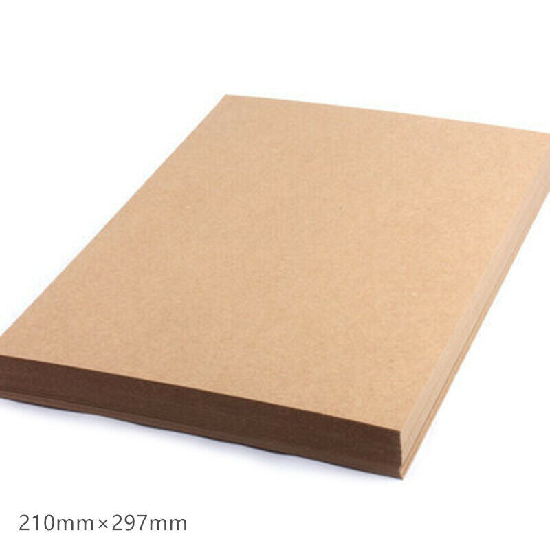 80G A4 Brown Kraft Paper DIY Handmade Card Making Paper Thick Cardboard T8W4