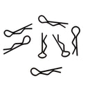 20pcs/set RC Car R-Pins fit 1/10 1/12 1/16 1/18 RC Car Truggy Accessory Black