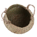 Storage Basket Rattan Straw Basket Wicker Folding Flower  Pot Flower Bask3C