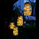 Solar Mason Jar Light Retro Lamp String Garden Decor with Handle (20LED)