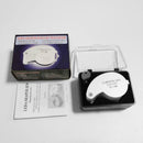 40x 25mm Handheld Folding Jewelry Optical Glass Loupe Magnifier w/LED Light