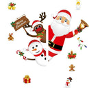 Christmas Window Showcase Removable Santa Claus Snowman Elk Wall Stickers