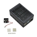 For Raspberry Pi 4B 3.5 Inch Protective ABS Case with Cooling Fan Support D