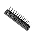 2Pcs 1/4" Socket Tray Organizer Set Red and Black Socket Rails Holder Storage