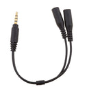 Portable 2.5mm to 3.5mm M/F Jack Adapter and 3.5mm Dual Audio Adapter Cable