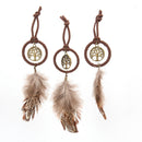 Mini Dream Catcher Feather Hanging Decor Wall Car Hanging Ornament Keychain3C