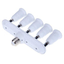 E27/E26 to 5 E27/26 Universal Conversion Socket Head for Daylight Bulbs
