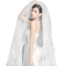 Tulle Wedding Dress Veils White Flowers Super Long Bridal Hair Veil Bride F