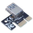 Right Interface PCIe PCI-E PCI Express Riser Card 1x to 16x USB 3.0 Data Ca J4Q1