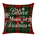 Christmas Pattern Linen Pillowcase Soft Throw Pillow Case Sofa Cushion (5)