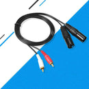 Dual RCA Male to XLR Male Cable 2 XLR to 2 RCA Plug HIFI Stereo Audio Cable A