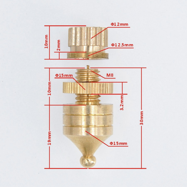 8Piece Copper Speaker Isolation Spikes Floor Protectors Isolation Stand Foot for