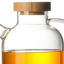 650Ml Olive Oil Dispenser Bottle Horn Mouth Oil Pot Condiment Oil Glass BottR3J4