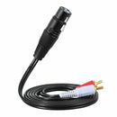 1.5m/ 5ft Stereo Audio Splitter Patch Y Cable Cord 1 XLR Female to 2 RCA Ma O2F2