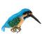 3pcs Realistic Kingfisher Birds Ornament Garden Sculpture Lawn Ornaments