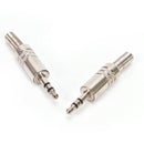 3.5mm 3 Pole Headphone Replacement Jack Male Plug Soldering Connecto ES