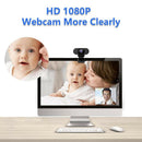 1080P HD Web Camera with Mic 2MP USB 2.0 Plug n Play Webcam for PC Laptop