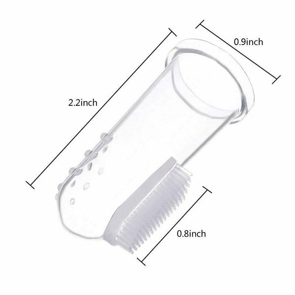 10 Pieces Soft Silicone Pet Finger Toothbrush, Tooth Cleaner Dog Cat Teeth  L2F7