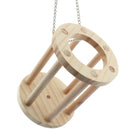 Rabbit Hay Feeder Natural Wooden Double Use Rack Manger Grass Food Dispenser for