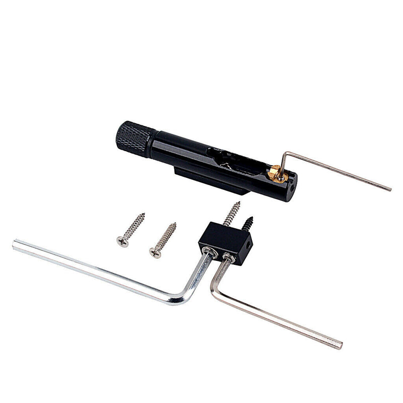 Set of Fixed Guitar Bridge, Tailpiece Nut Bridge 5 Strings Headless + Key +