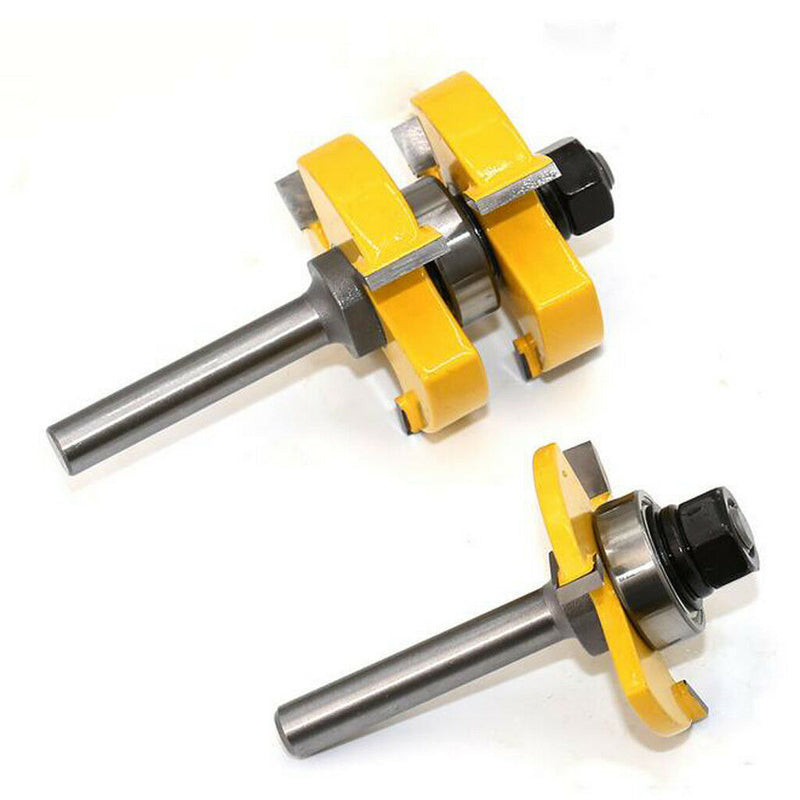2 Tongue and Groove Router Bit -8mm 5/16" Shank, 3 Teeth Carbide Cutters