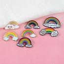 Cartoon Rainbow And Clouds Cute Brooch Enamel Enamel Pins Metal Colorful Na