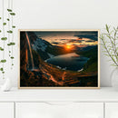 Color Landscape Painting Kit Present DIY Full Round Drill Diamond Picture
