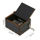 Retro Black Hand Cranked Music Box Party Xmas Gift Household Decor Ornament
