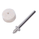 100pcs Wool Felt Polishing Buffing Round Wheel Tool + 2 Shank For  Rotary
