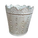 Small Tabletop Tin Metal Flower Vase Planter Home Room Window Box Trough Pot