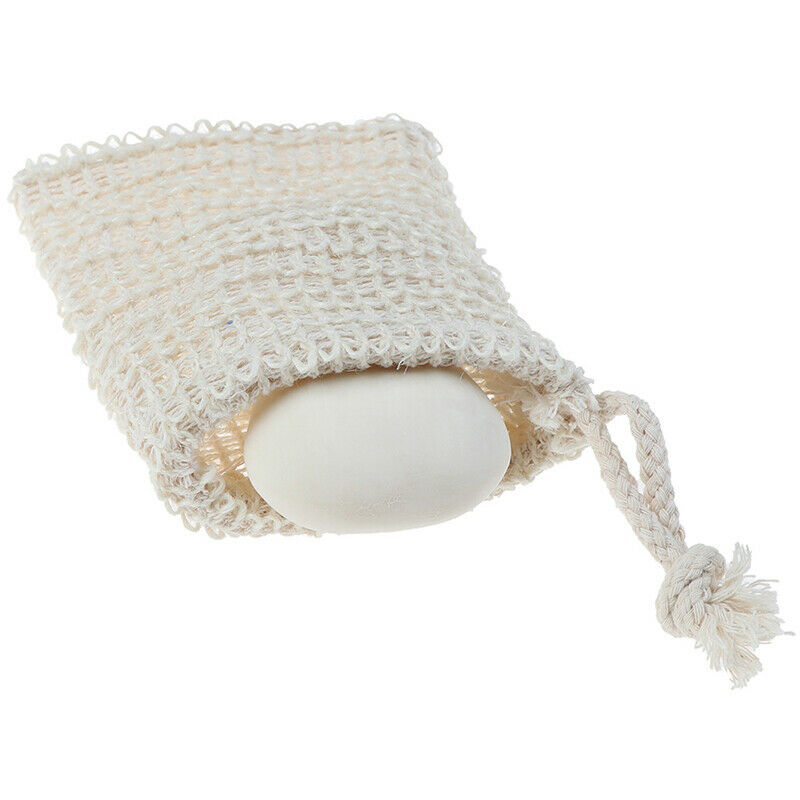 5Pcs Natural cotton and linen soap bag bath flower handmade soap storage bag Gn