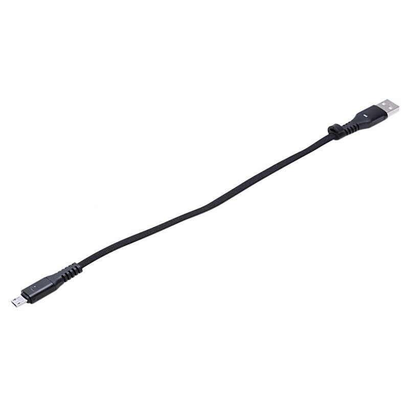 USB to Micro-USB Short Flat Charging Cable with Metal Connector for Android H9U1