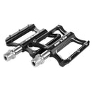 2pcs GUB GC020-DU Aluminum Alloy Folding Mountain Bike Baring Pedals(Black)