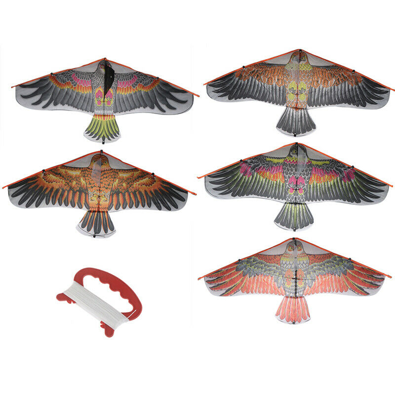 1Pc 1M Flat Eagle Kite With 50M Kite Line Children Flying Bird Kites Outdoor  Pg