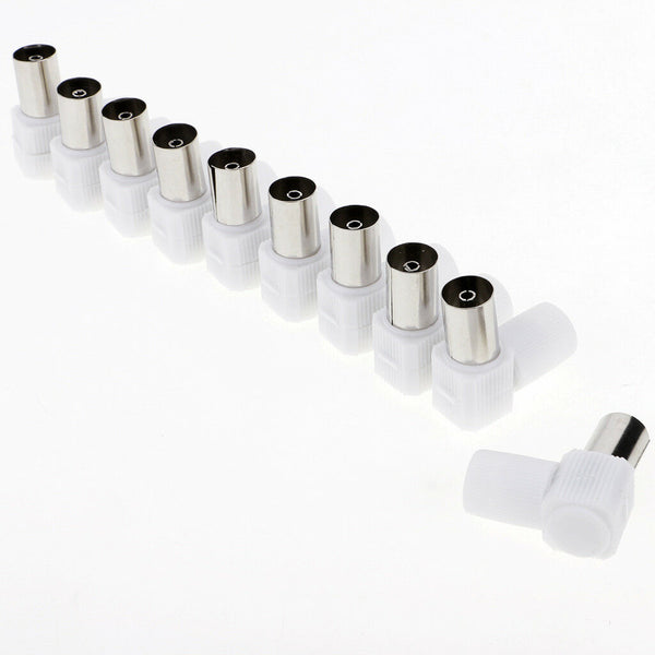 10pcs Right Angle 90 Degree RF Coaxial Coax TV Aerial Female Connector Plug
