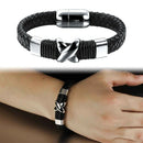 Fashion Rope China Men Bracelet Stainless Steel Leather X for Men Bracelet