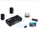 Kvm Usb Switch Splitter 2Port Sharing Switcher Selector for Projector Black
