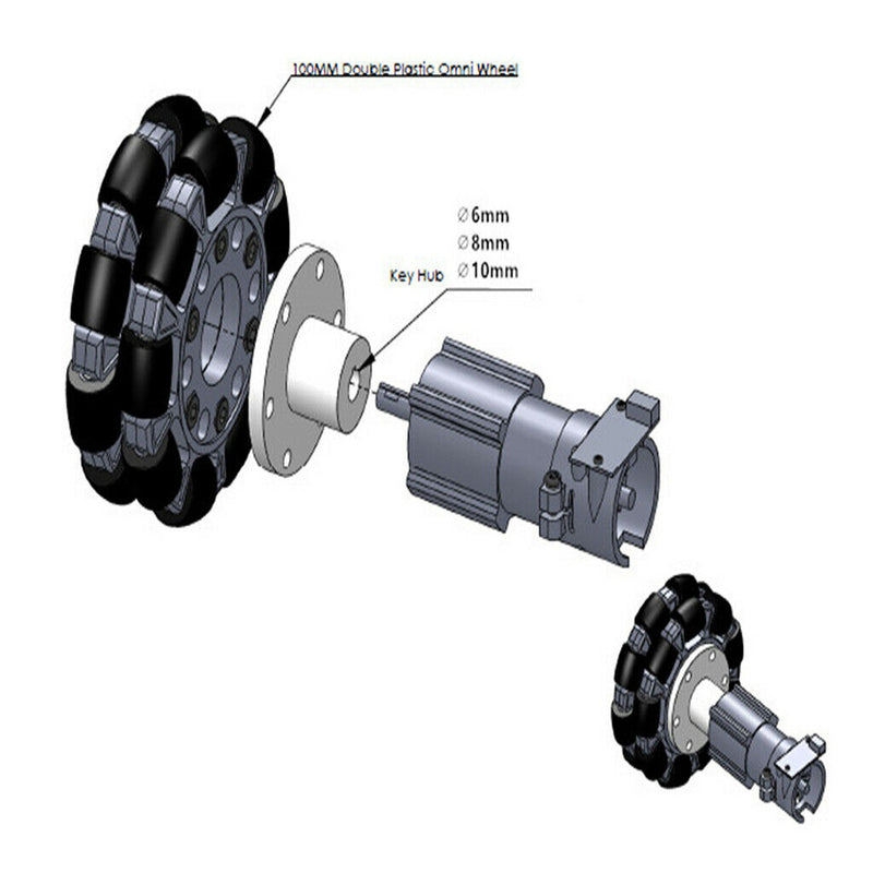 DIY Accessory 6mm Motor Shaft Coupler Rigid Flange Coupling 2.24 x 2.24 x 0.98