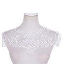 Fabric Lace Charming Flowers Collar Trim White Polyester Sewing Applique Crafts&