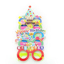 1pcs Cartoon funny party paper glasses happy birthday theme party supplies S Gw